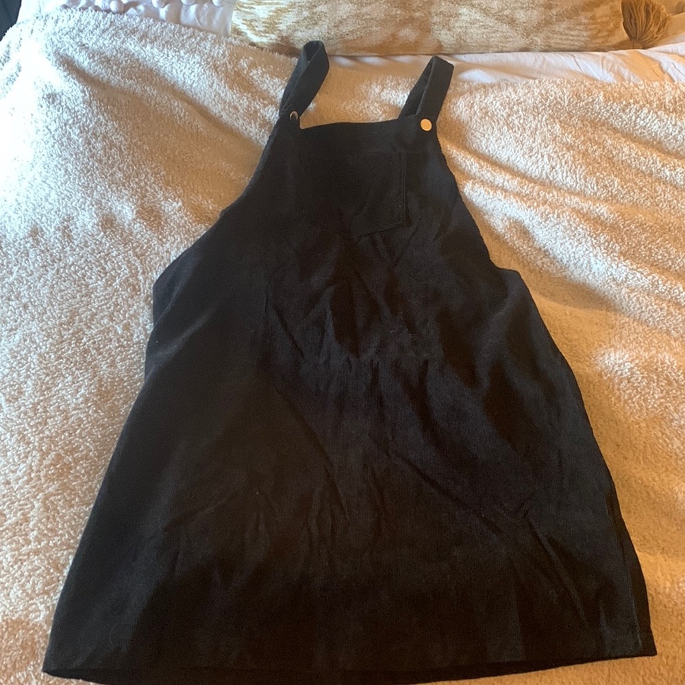 Black corduroy dress